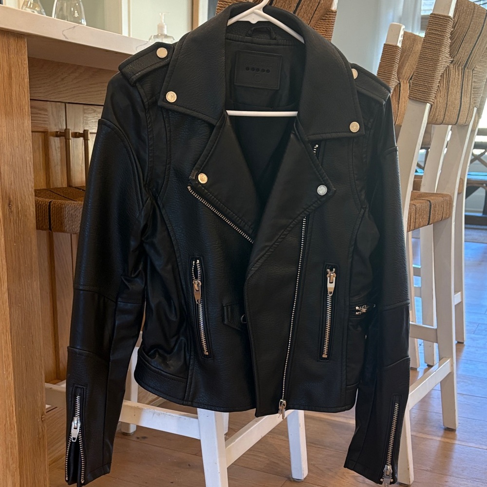 Blank NYC Black Leather Moto Jacket